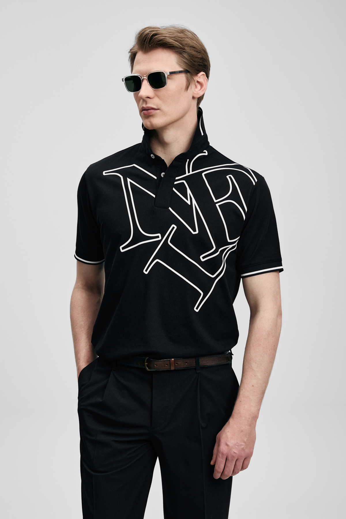 LUFIAN Parker Smart Men's Polo Shirt Black