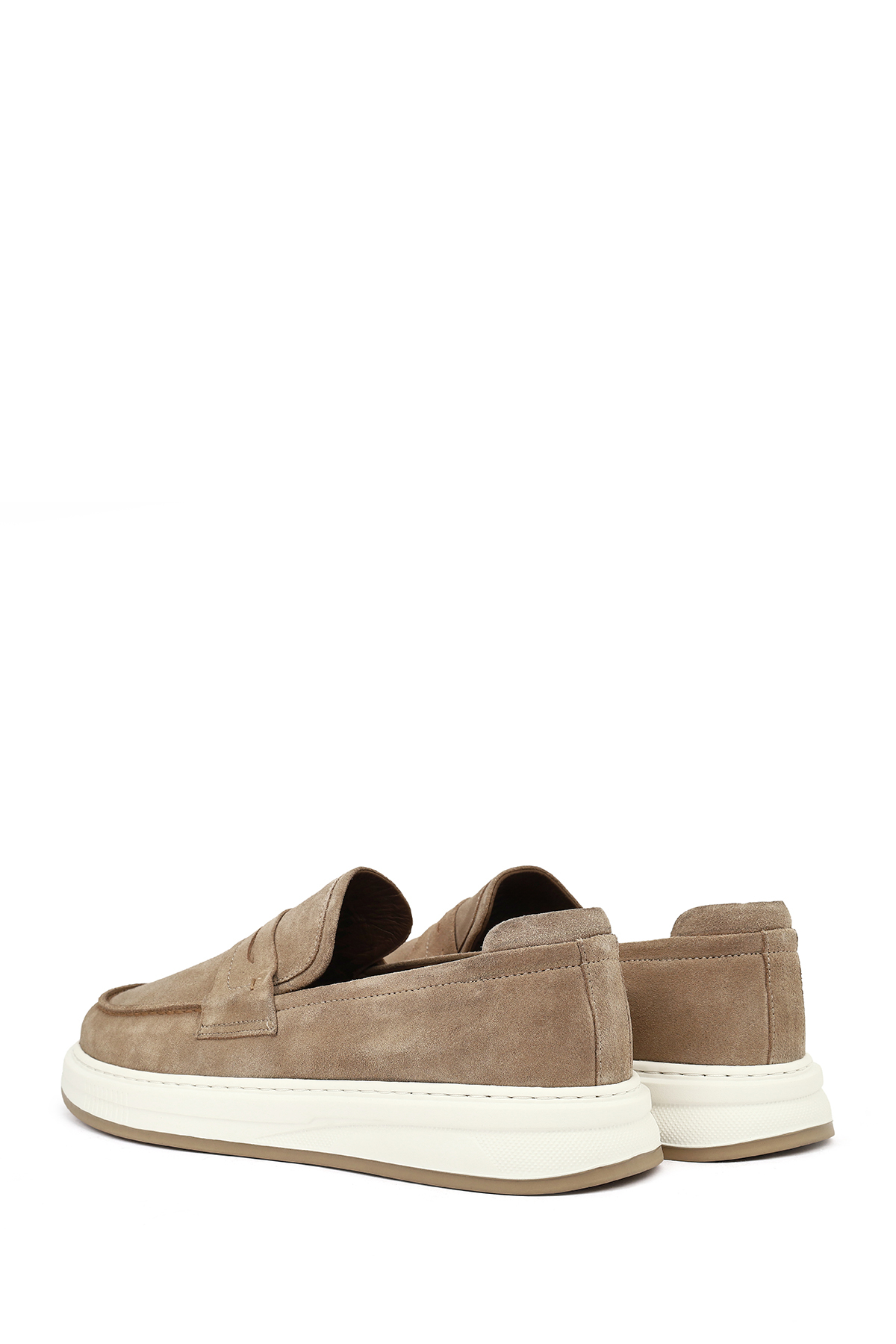 Derimod Erkek Bej Süet Deri Casual Loafer 26SFD602910 görsel 6