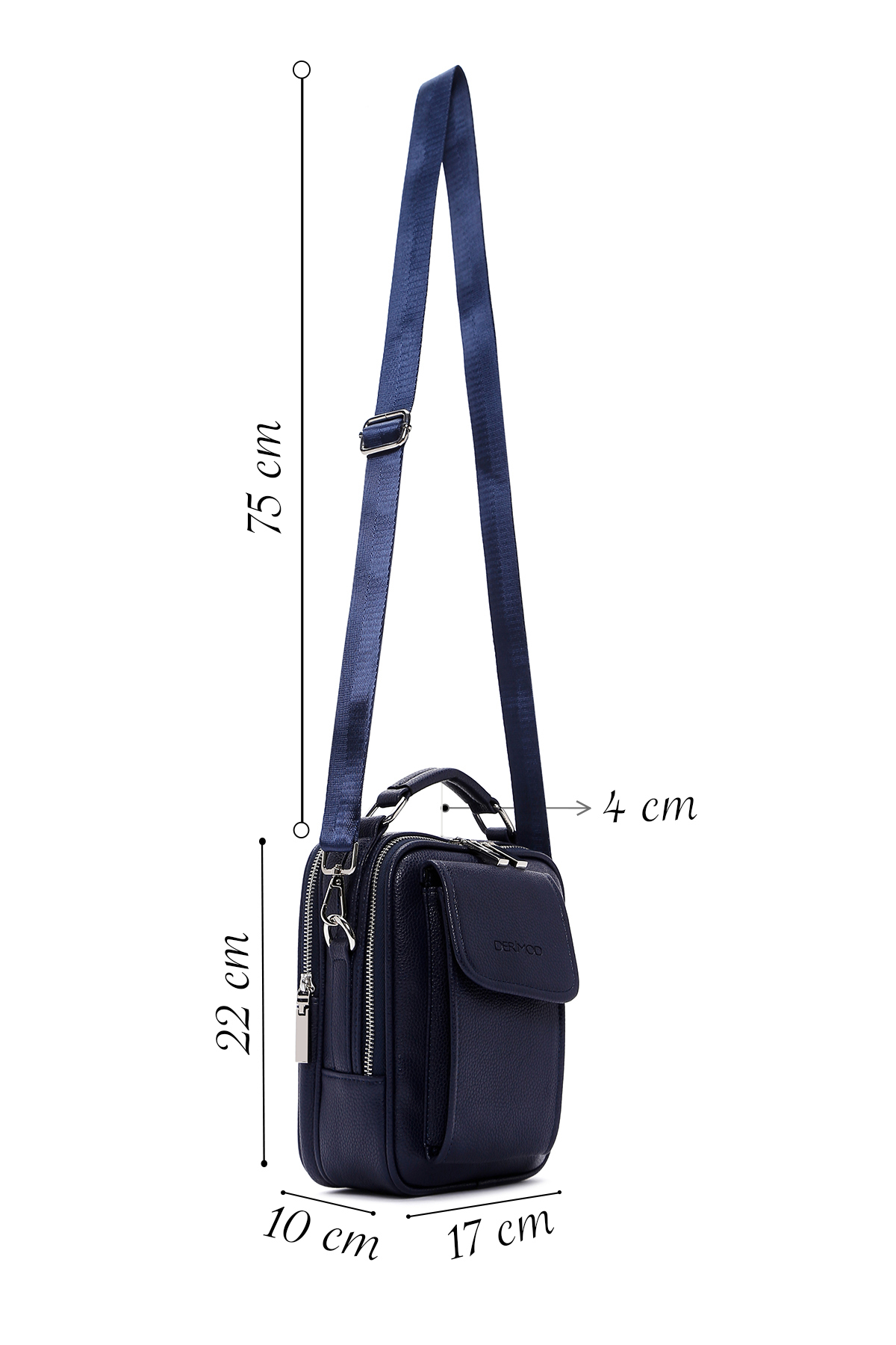 Derimod Erkek Lacivert Çapraz Çanta 23SBD3200FT görsel 2