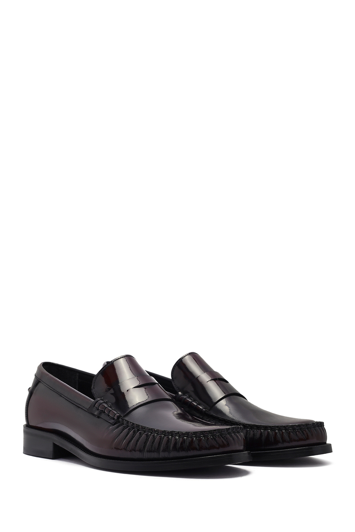 Derimod Erkek Bordo Deri Klasik Loafer 26SFD621122 görsel 2