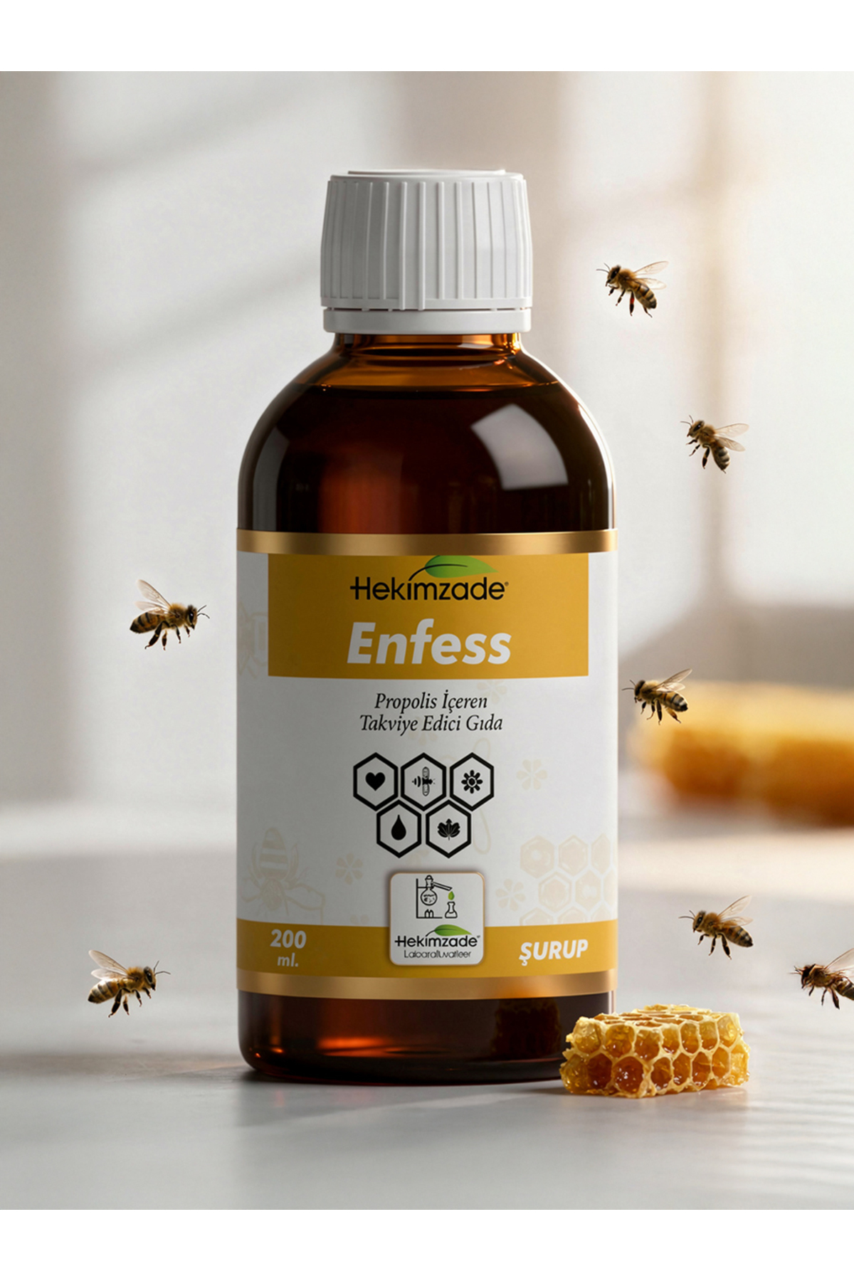 サプリ Hekimzade Enfess Şurup 200 ml – Propolis İçeren Bağışıklık