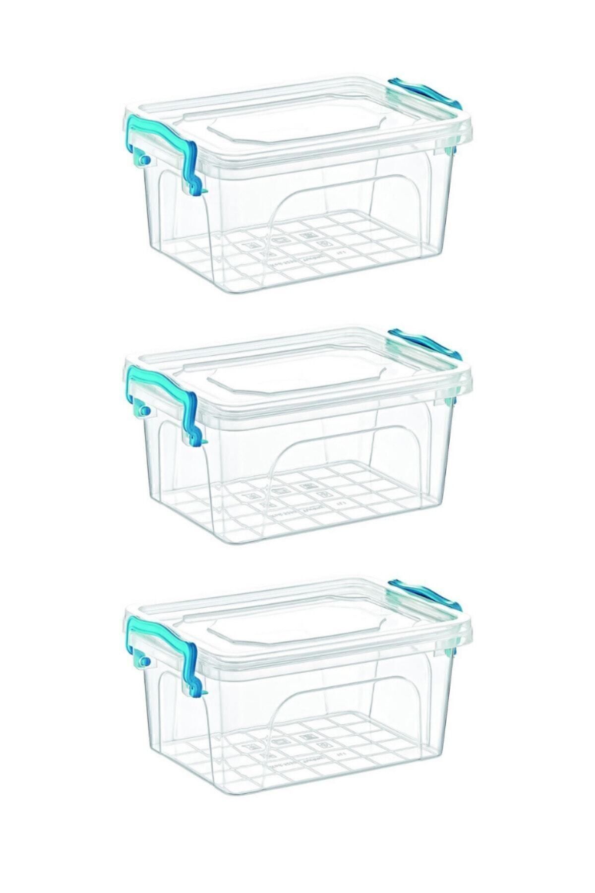 Nfm Home Plastic Storage Container Storage And Protection Provision Container With Lock Lid 10 Lt 3 Pieces