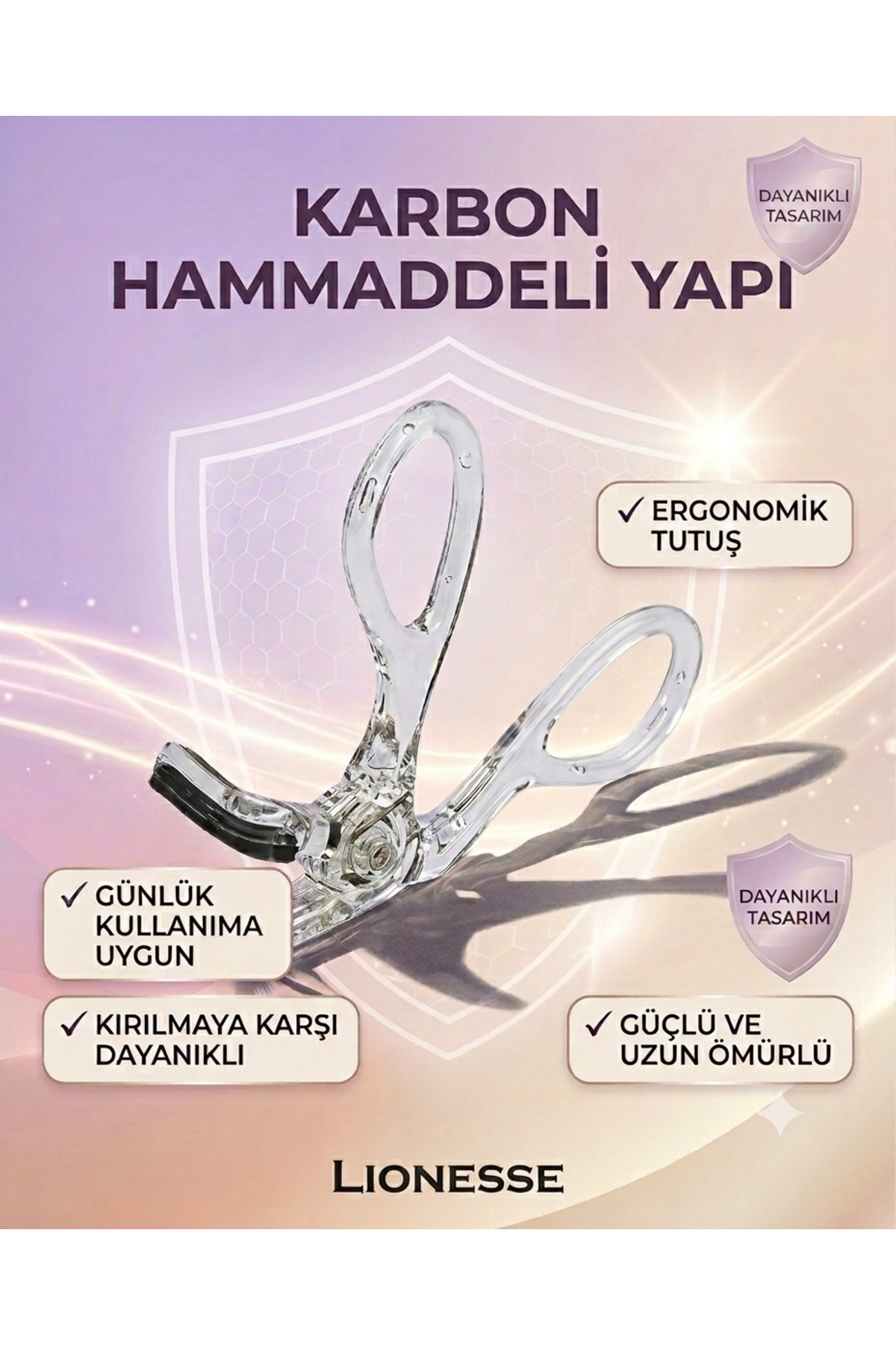 Kirpik Kıvırıcı 802-Karbon Hammadde I Uzun Ömürlü Kullanım I Kırılmaz — سفید