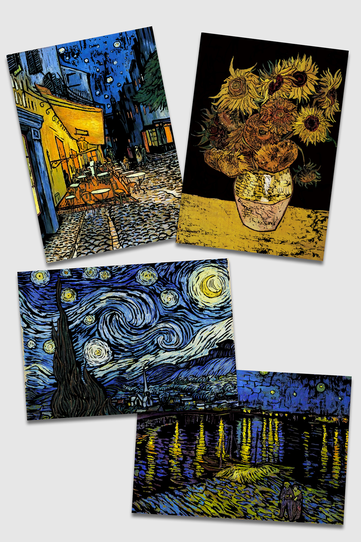 Kazart Van Gogh Koleksiyonu 4'lü Set Kazıma Sanatı Scratch Art A3