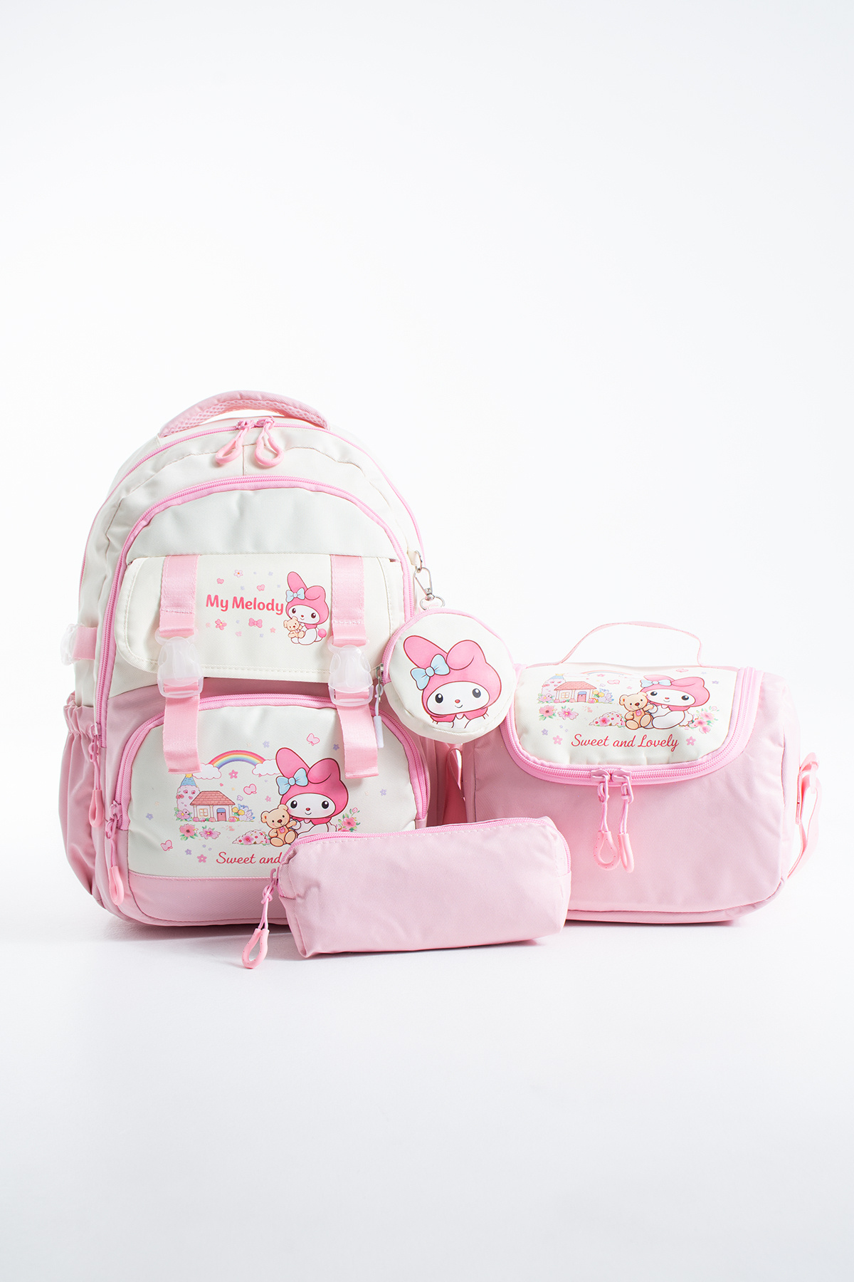 3-Piece Luxury Primary School Bag with Melody Thermal Feeding Pen Holder