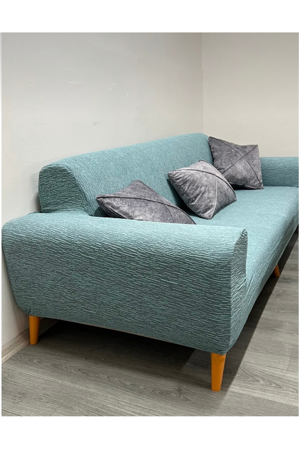 Jacquard 3 Seater Sofa Cover , Sofa Bed Sofa Cover 1pc Mint