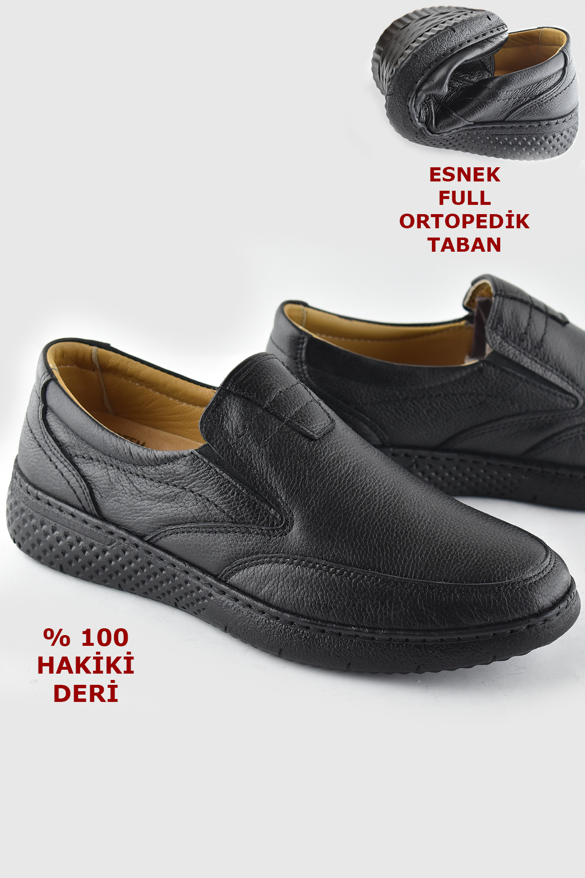ISPARTALILAR 7575 Orthopedic Sole Soft Genuine Leather Transitional Winter Men's Shoes