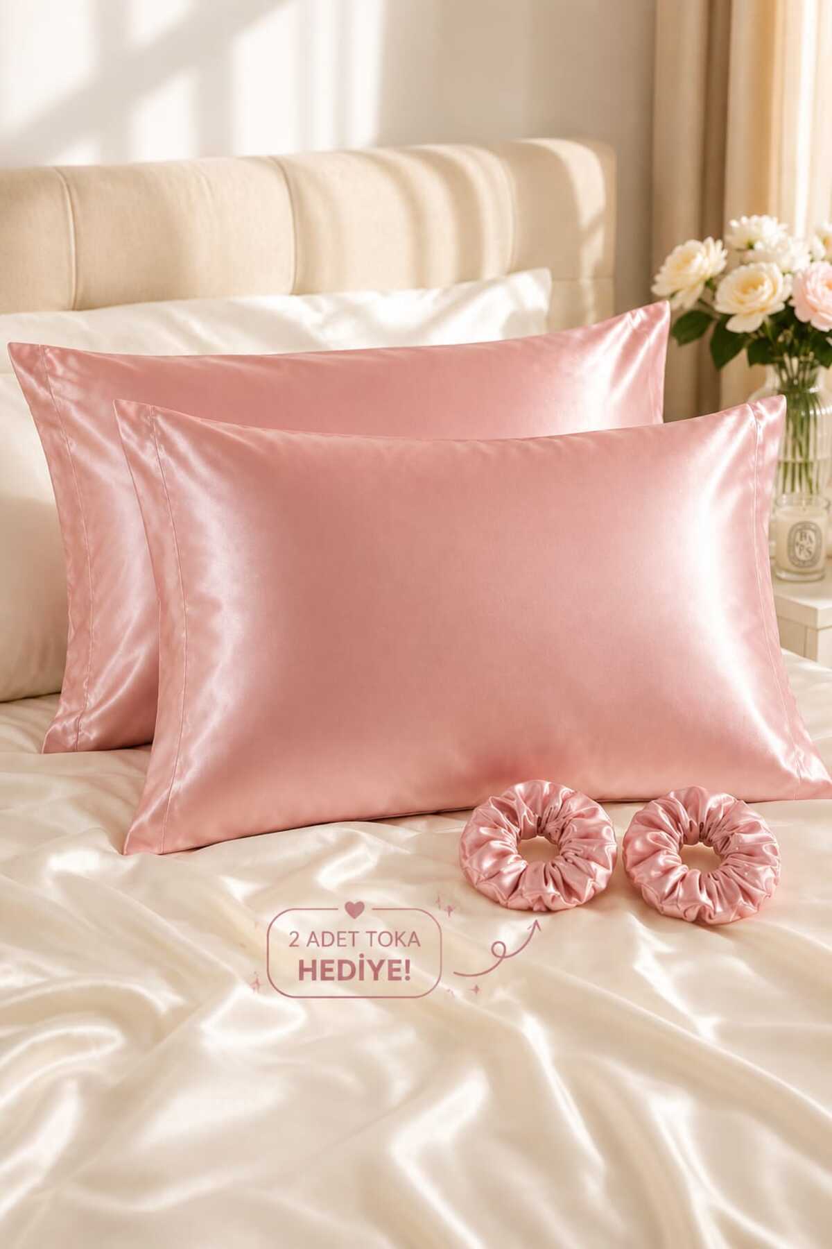 Deko Dekor 100% saten 50x70 cm 2 komada satenskih jastučnica i 2 komada kopči...