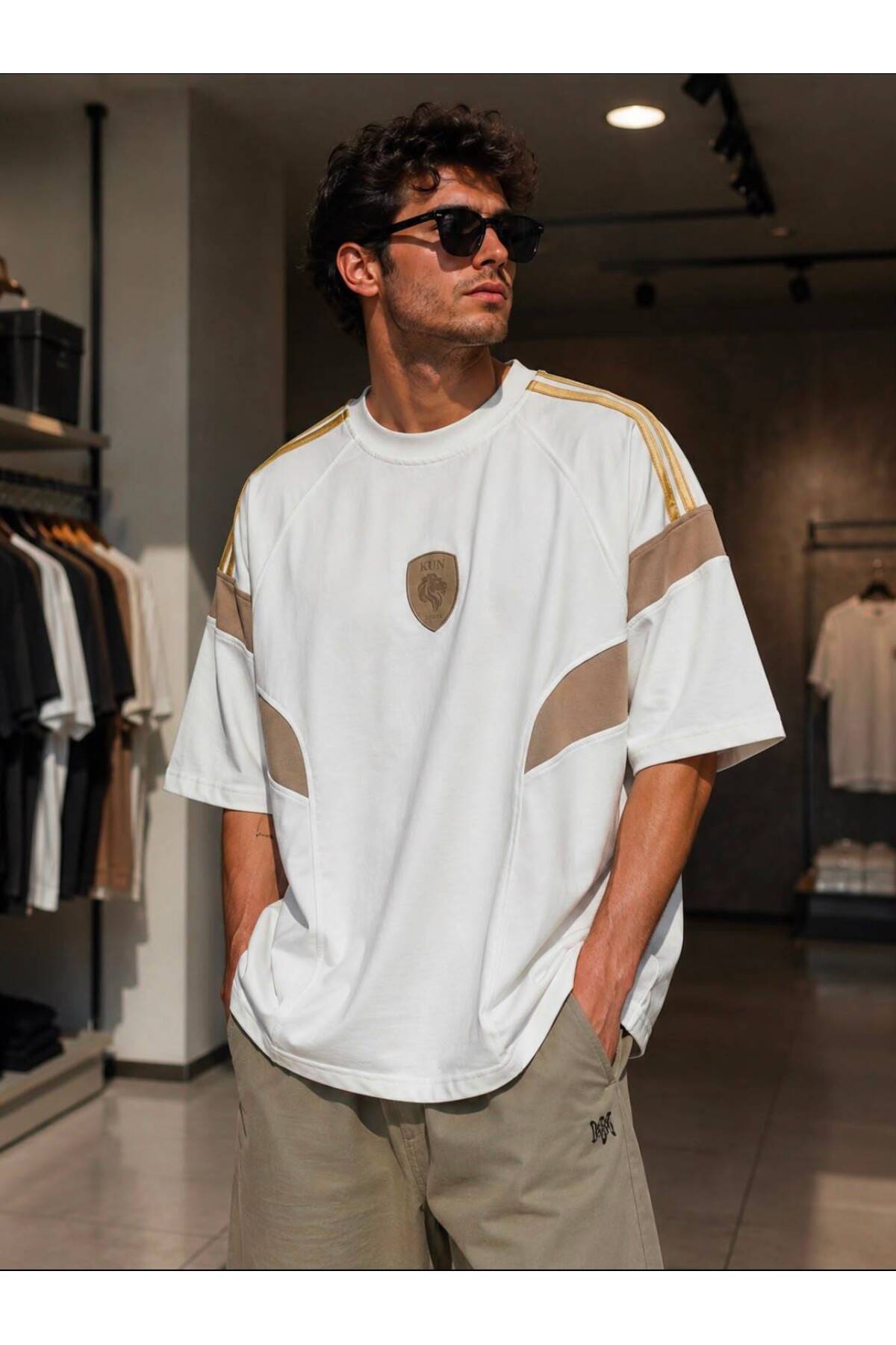 KUN SPORTSWEAR Retro Nostalgia Color Block T-Shirt Oversized Unisex