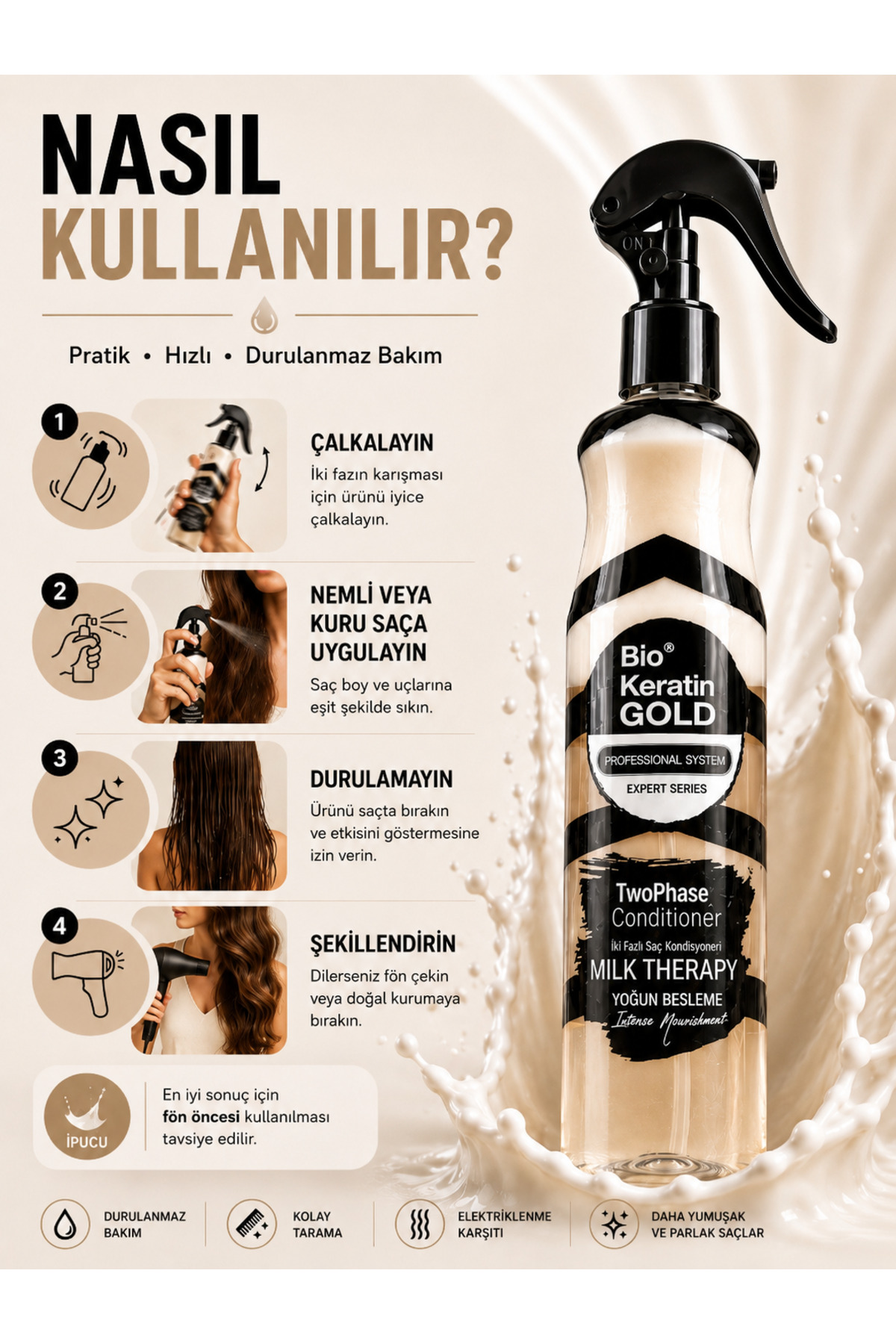 Milk Therapy Fön Sütü 400 Ml — A050 — تصویر 3 از 6