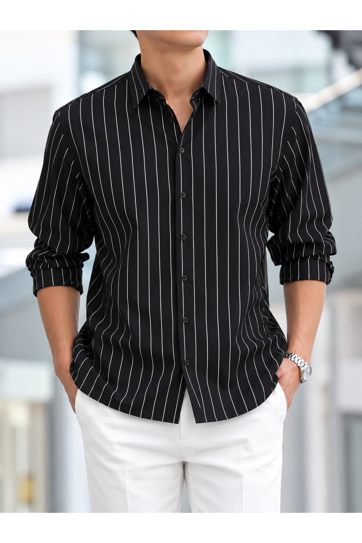 Oxford Striped Slim Fit Shirt