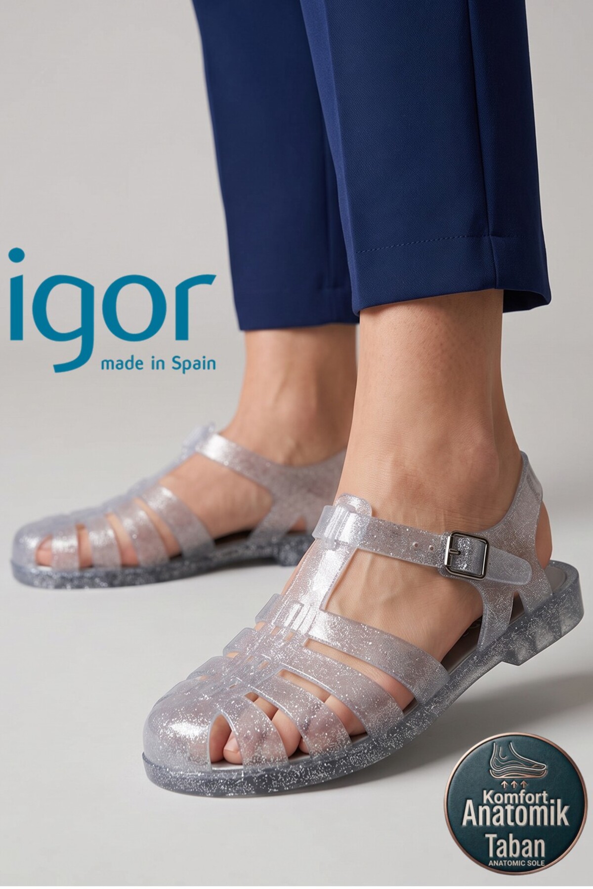 IGOR Kadın Tokalı Sandalet S10262 Biarritz Glitter
