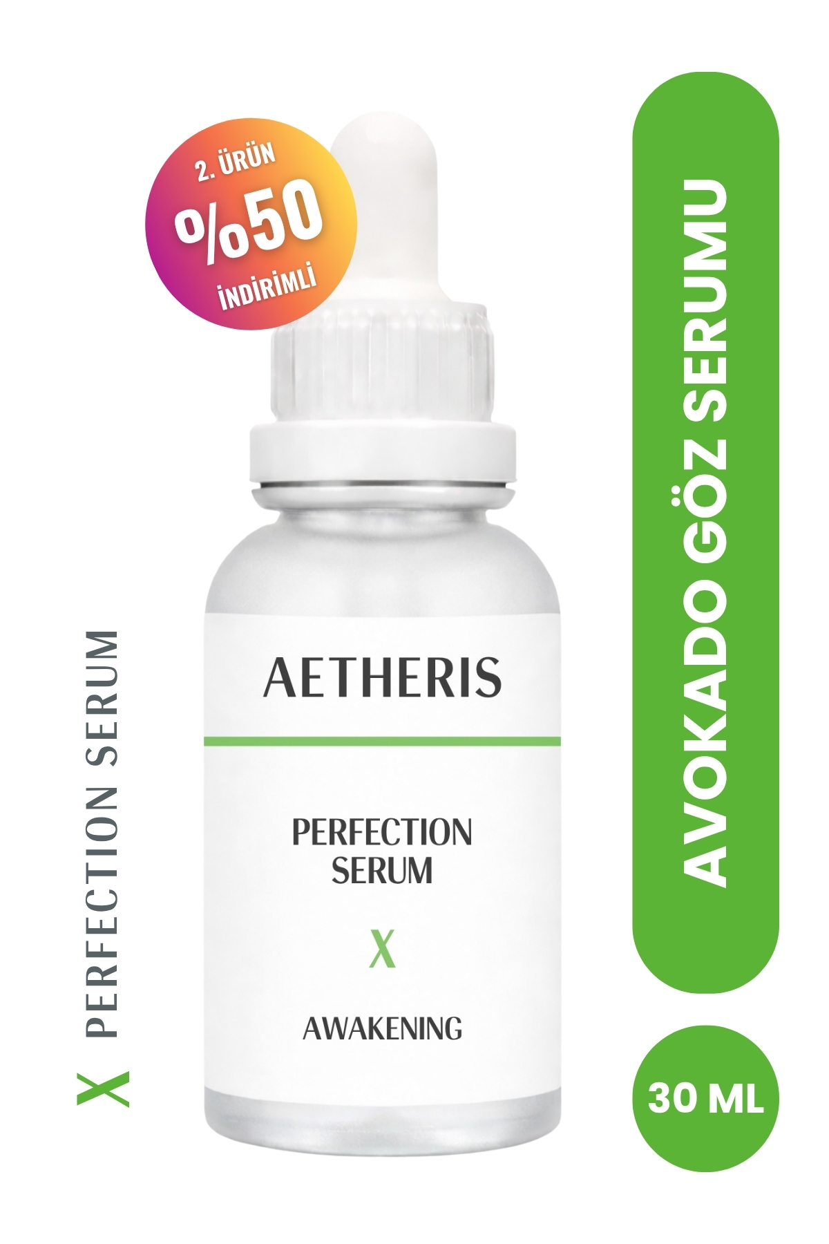 Avokado Göz Altı Torbalanma, Koyu Halka ve Morluk Karşıtı Perfection Serum Kafein, E Vitamini 30 ml — awakening