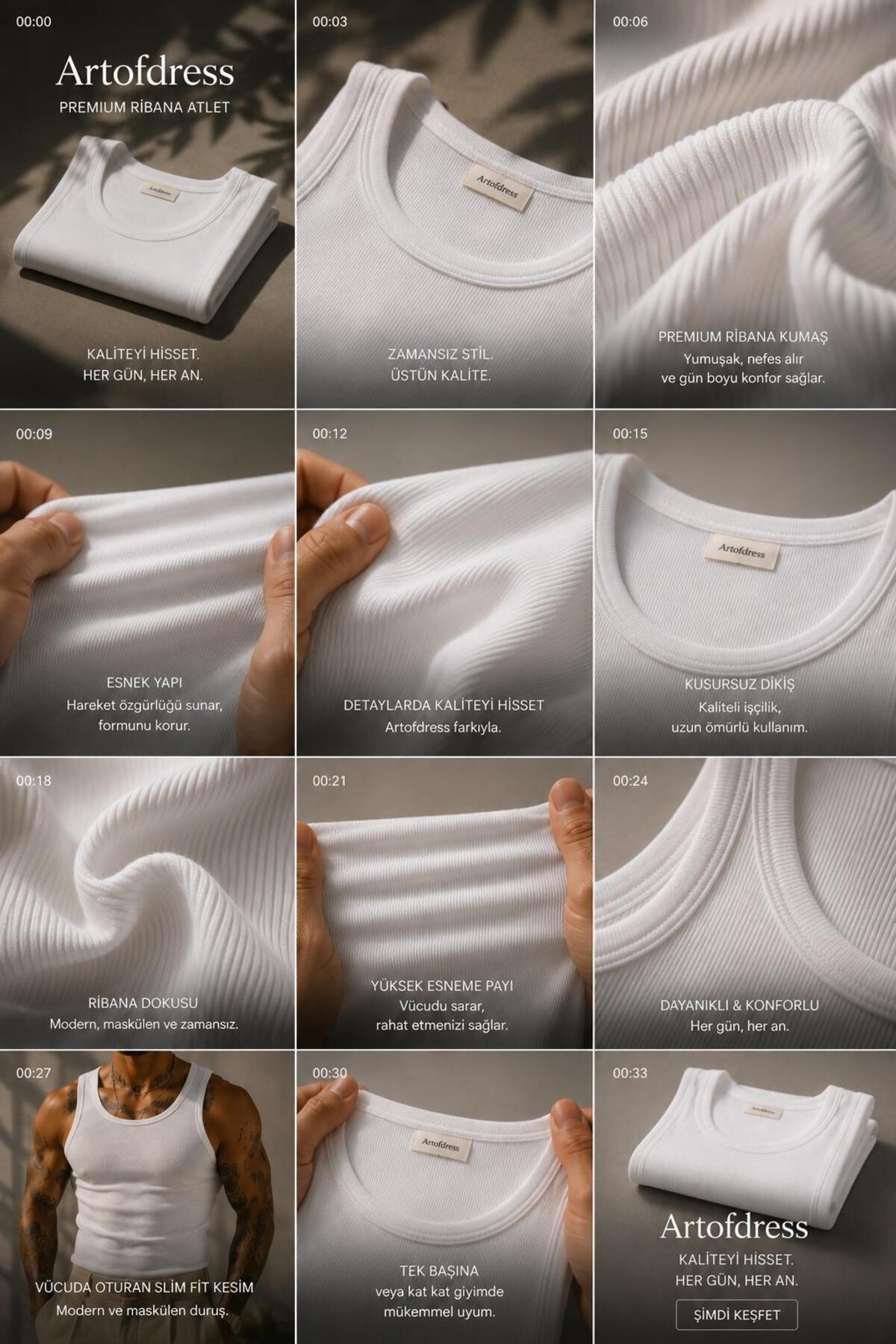 art of dress Erkek 3lü Halter Yaka Likralı Kaşkorse Sporcu Atlet görsel 3
