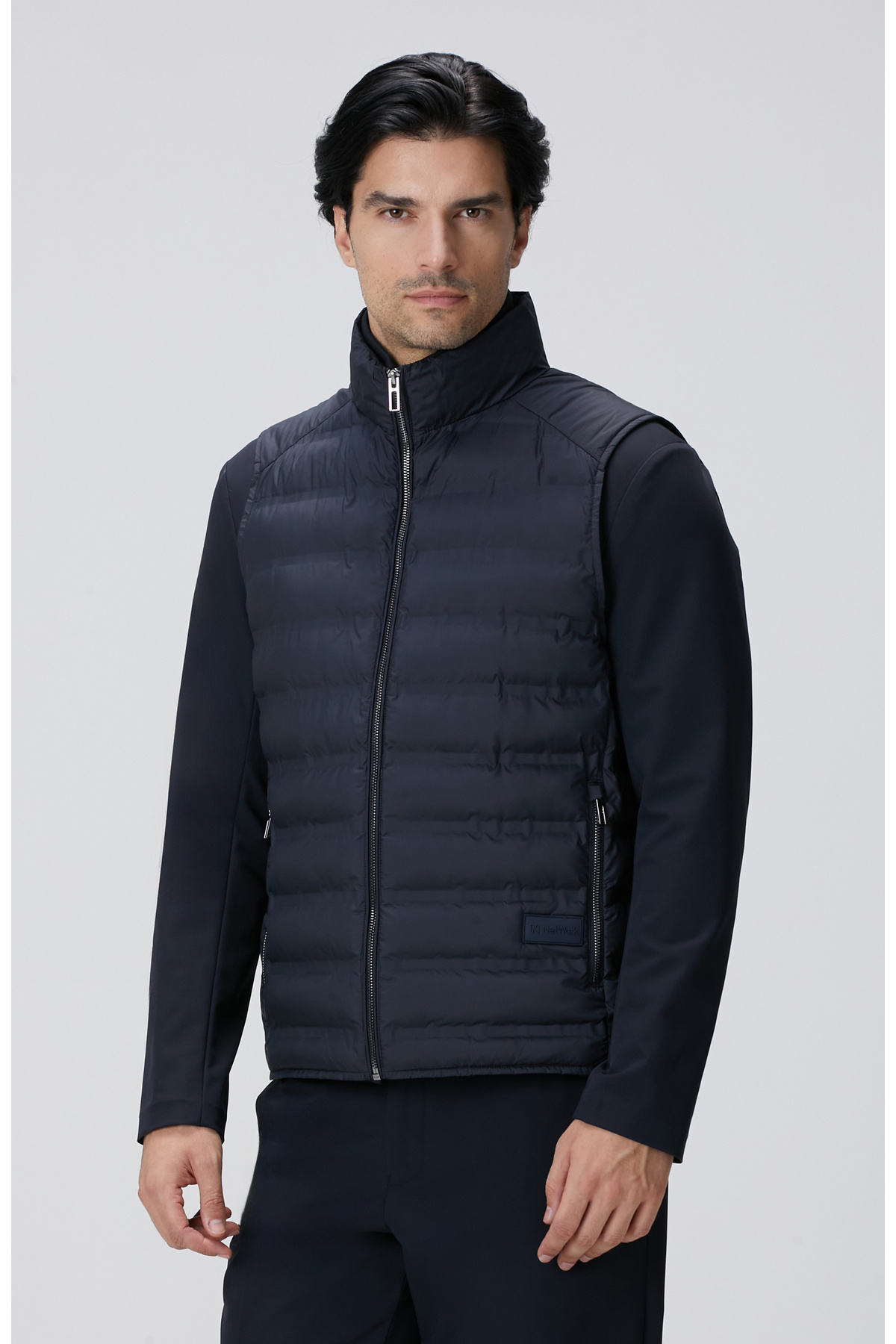 Network Lacivert Puffer Casual Yelek görsel 4