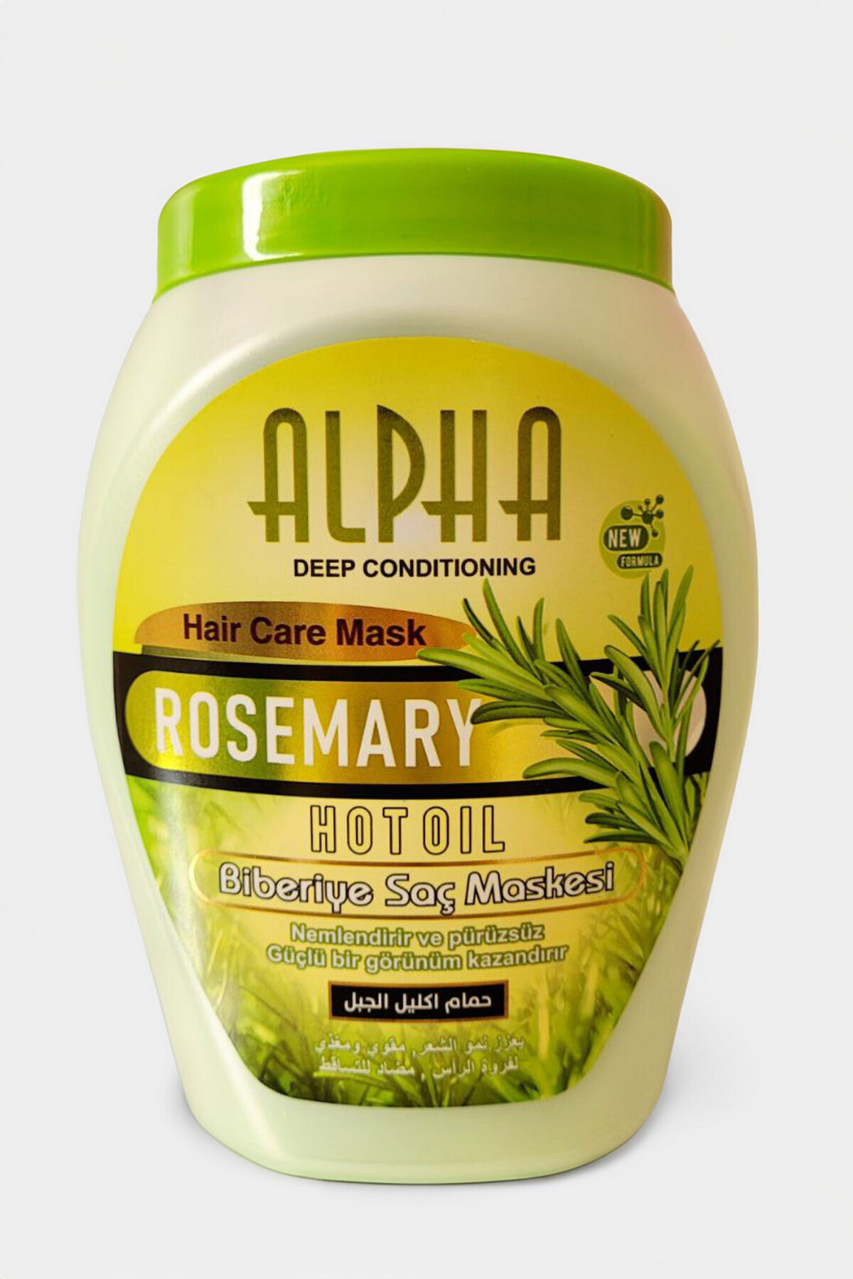 Biberiye Saç Maskesi 1000ml Nemlendirir ve pürüzsüz Güçlü bir görünüm kazandırır — Rosemary — تصویر 2 از 2
