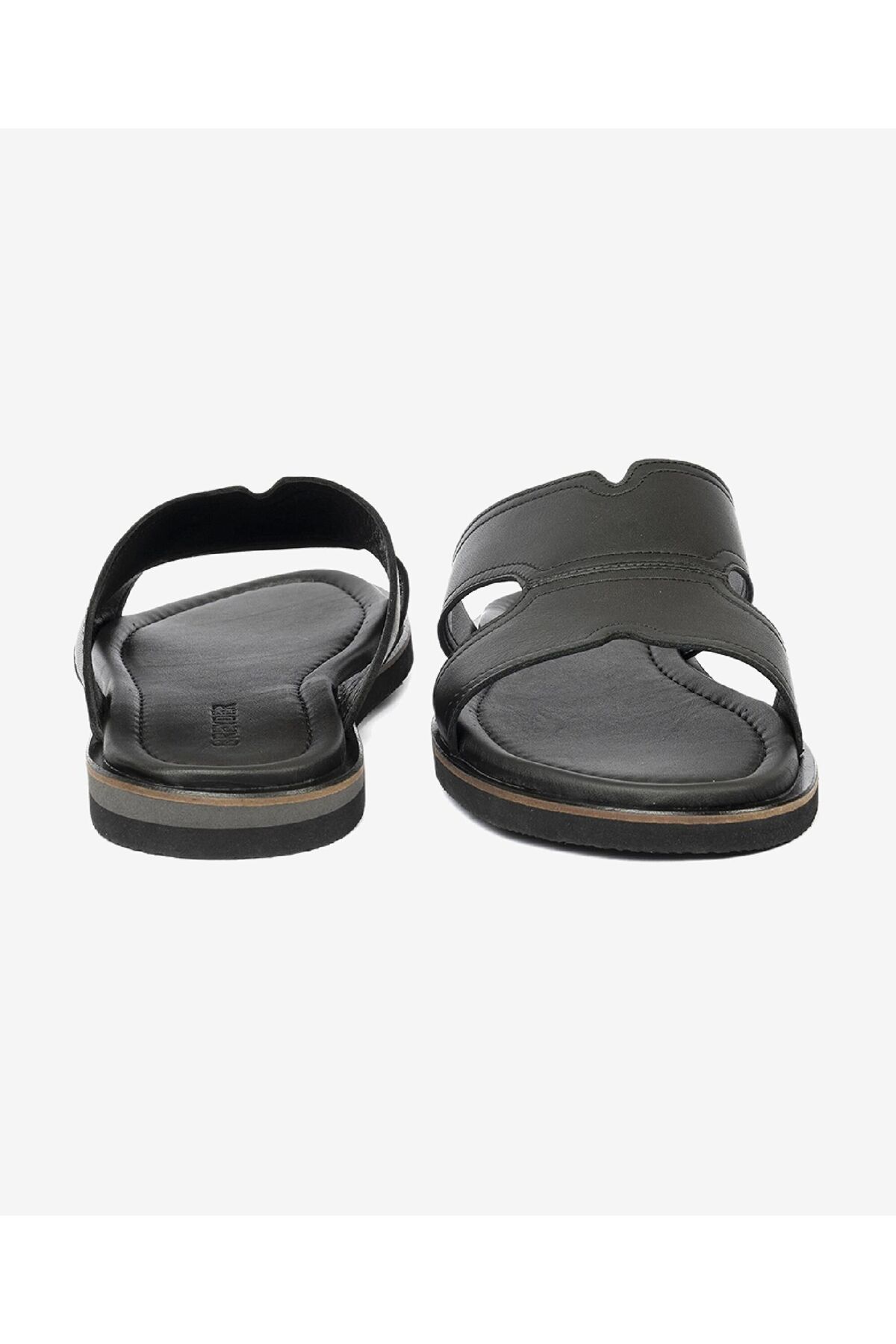Greyder Erkek Siyah Hakiki Deri Terlik 4Y1FT64520 görsel 6