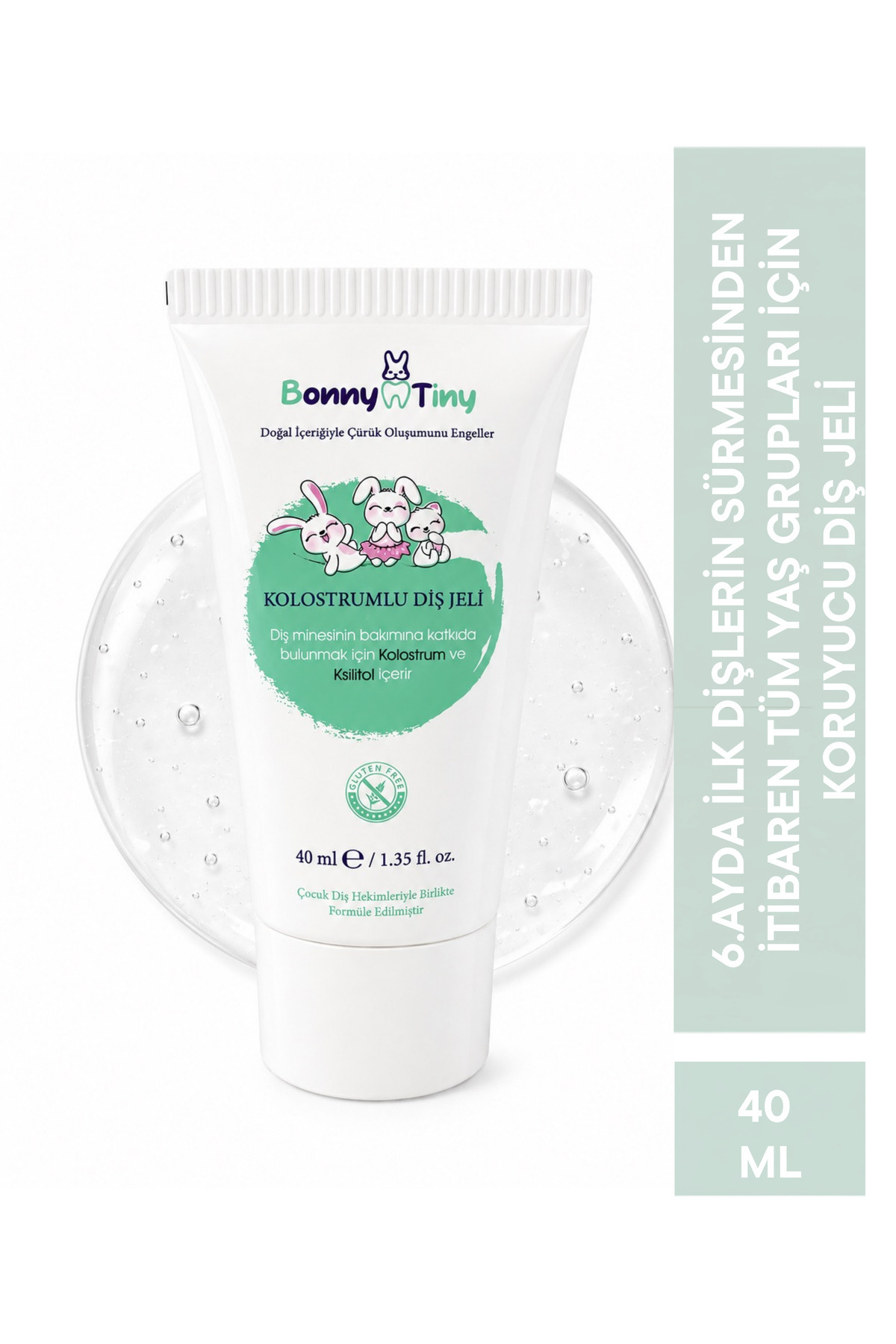 Bonny Tiny “kolostrumlu” Koruyucu Diş Jeli, +6ay