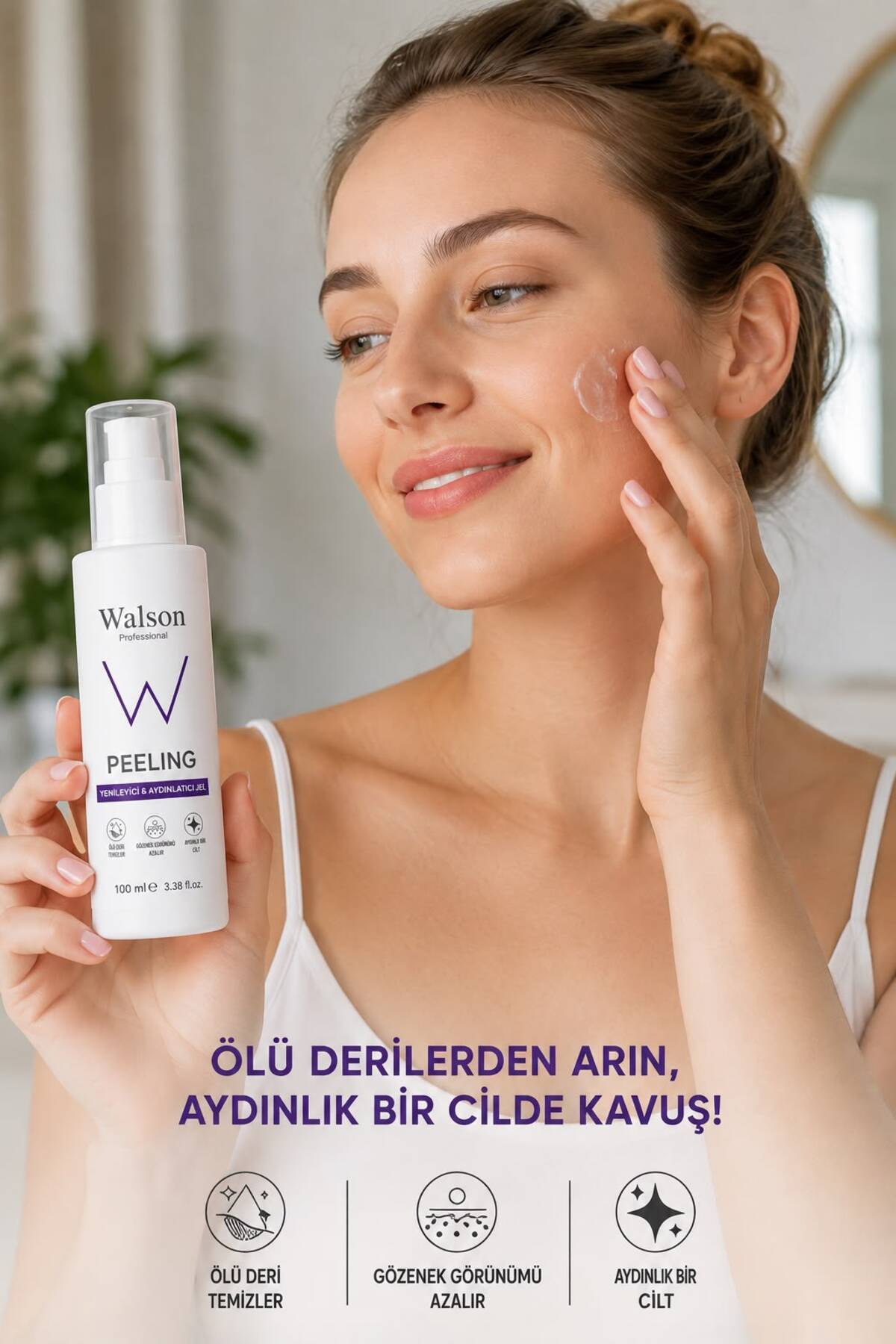 Anında Soyucu Peeling Ölü Deri Arındırıcı, Yenileyici, Aydınlatıcı Yüz , Vücut Peeling Jel 100ml — 03 — تصویر 2 از 3
