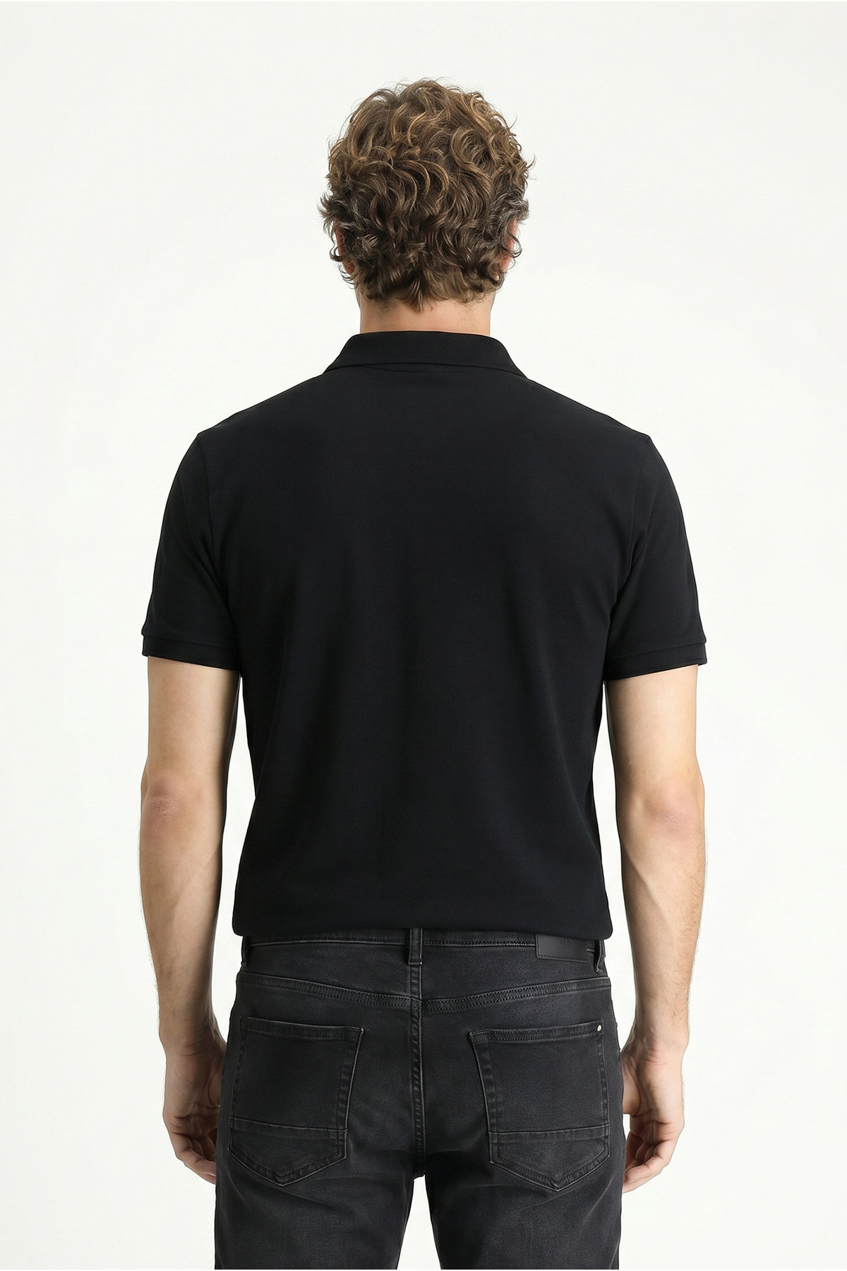 Kiğılı Polo Yaka Slim Fit Nakışlı %100 Pamuk Tişört görsel 4