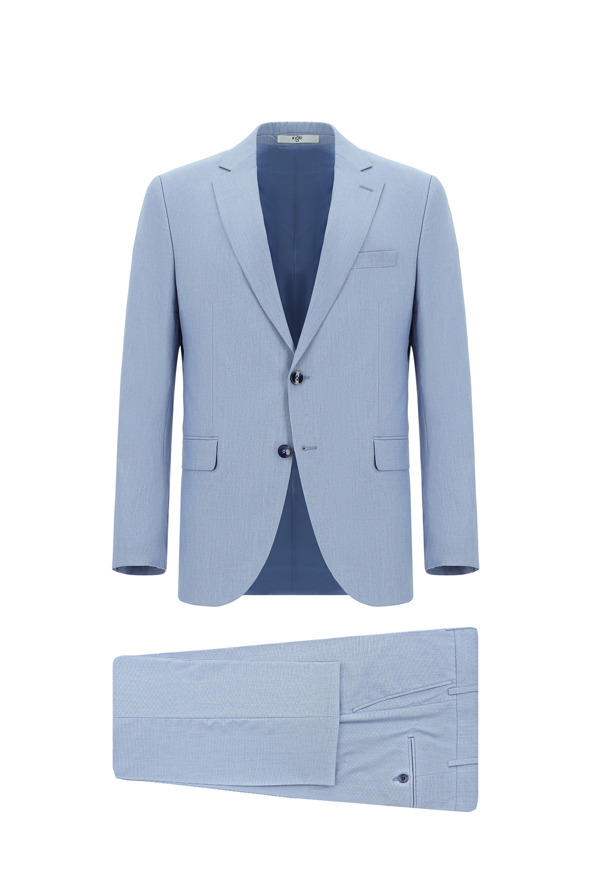 Kiğılı 7 Drop Slim Fit Dar Kesim Takım Elbise — آبی KSSZ1D76DZ063