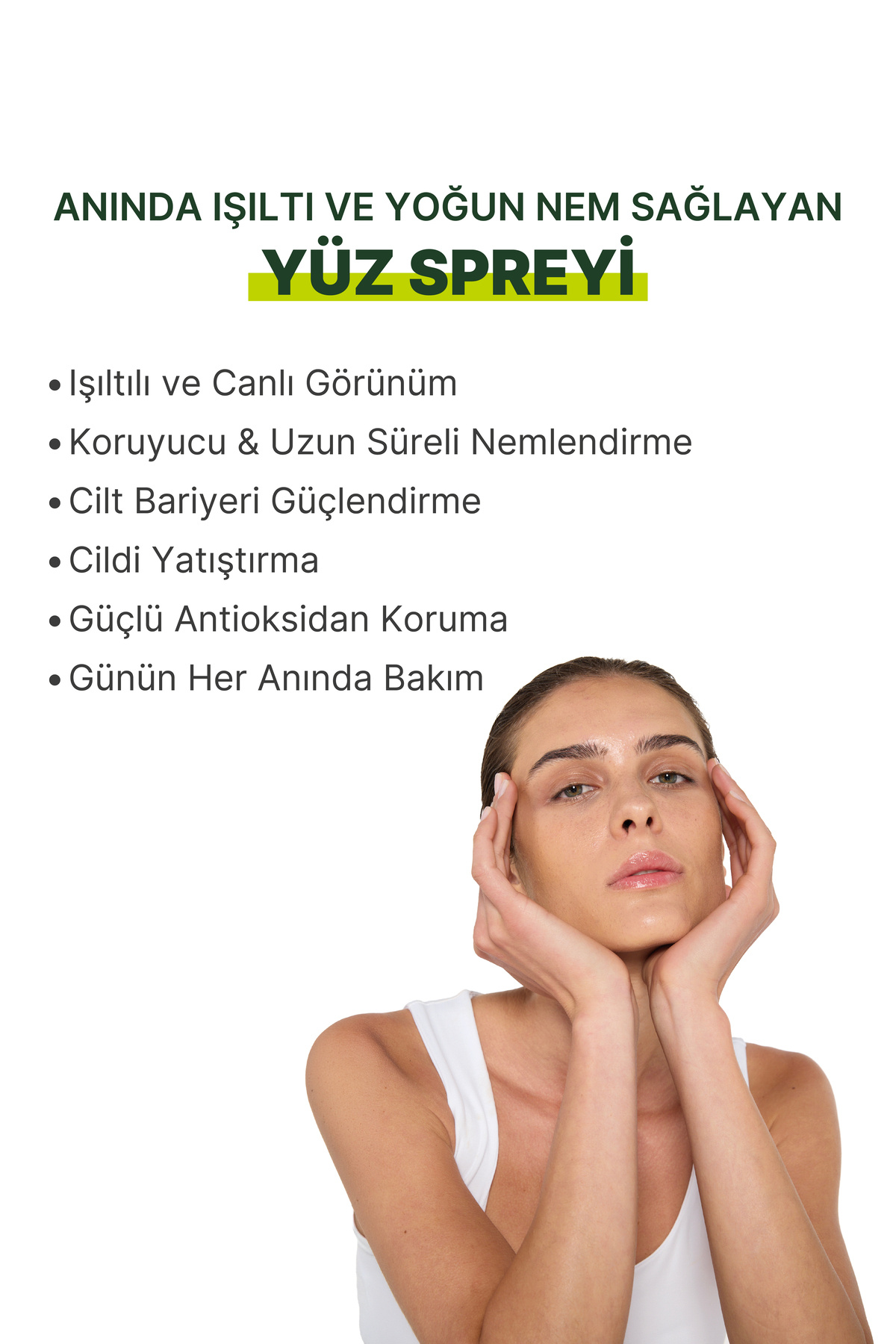Anında Işıltı ve Gün Boyu Yoğun Nemlendirici Yüz Spreyi | Seramid Kompleksi Face Mist Therapy | 50ml — LNV.MST01 — تصویر 3 از 6