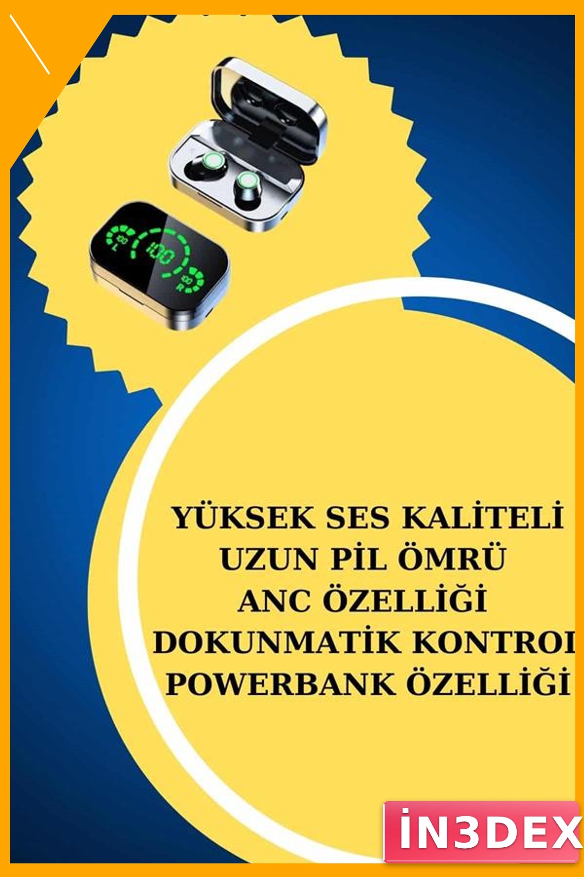 Akıllı Saat ve Bluetooth Kulaklık Seti Uyku Takibi Nabız Ölçer