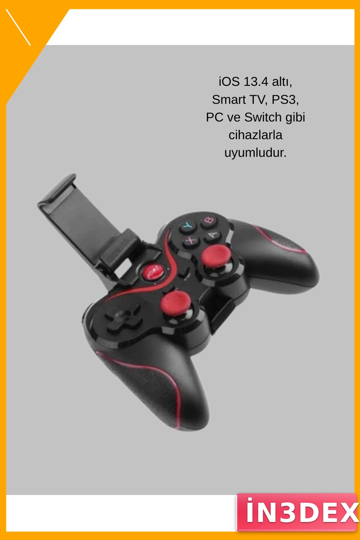 Bluetooth Gamepad Telefon Tablet PC İçin Çok Fonksiyonlu Oyun Kumandası