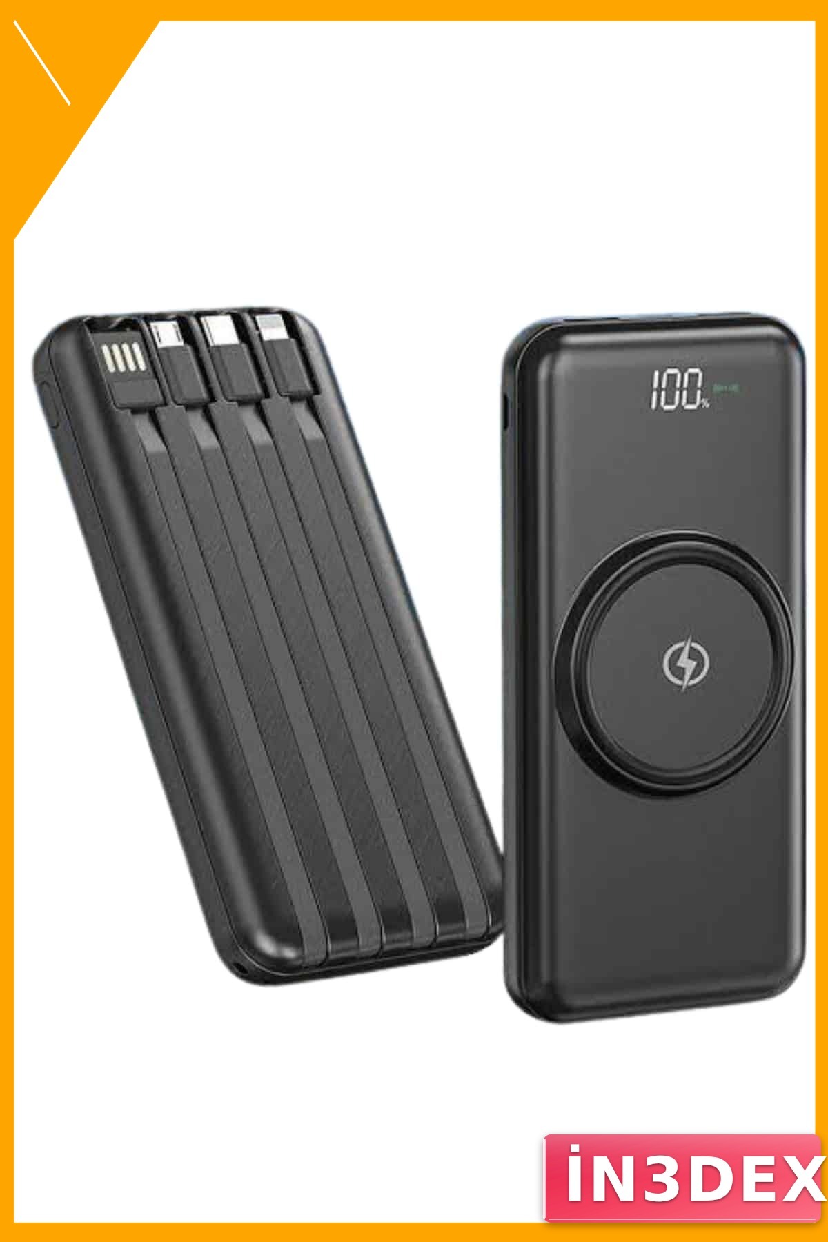 Kablosuz 10000mAh Powerbank Hızlı Şarj Taşınabilir Çoklu Giriş