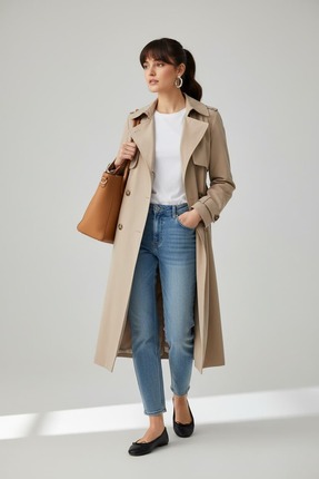 BY ÖZLEM KURU PremiumTrençkot Camel