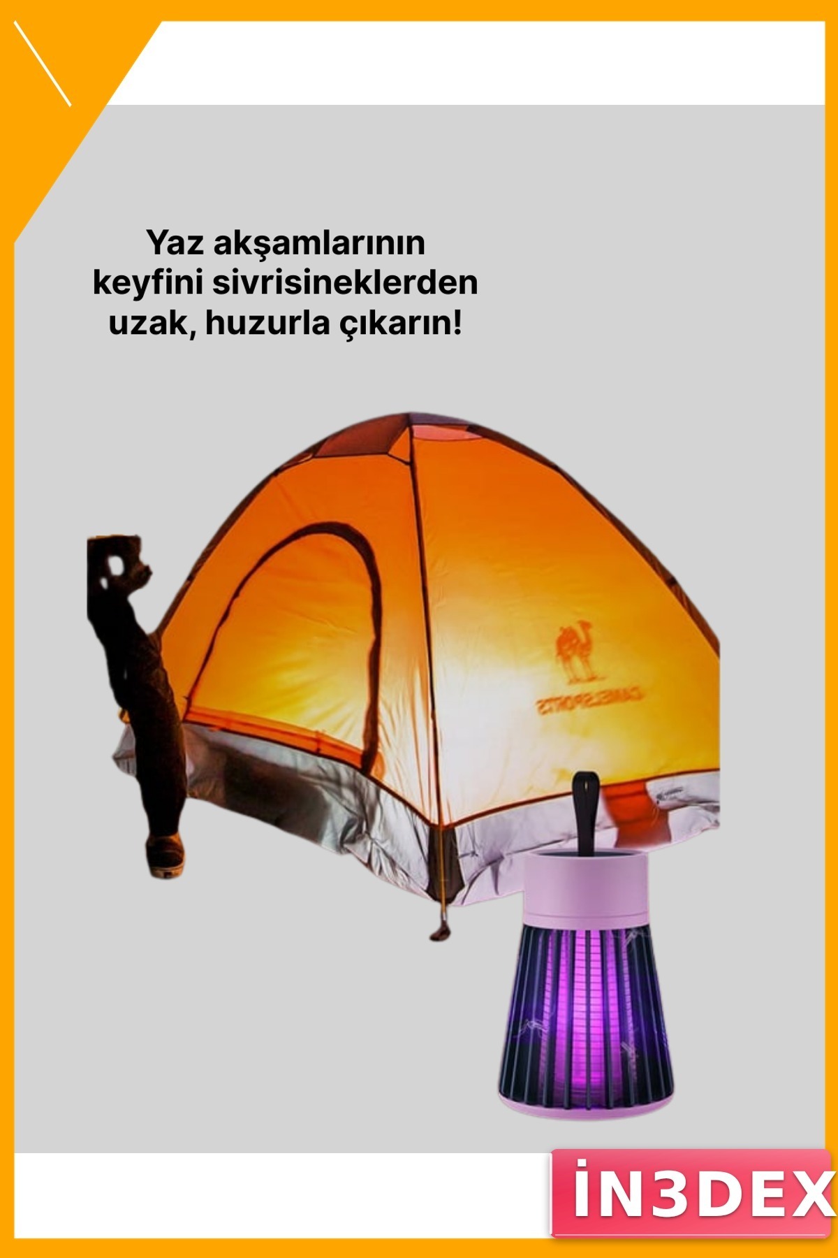 Şarjlı Böcek Kovucu Lamba 360° Kapsama USB Sivrisinek Uzaklaştırıcı