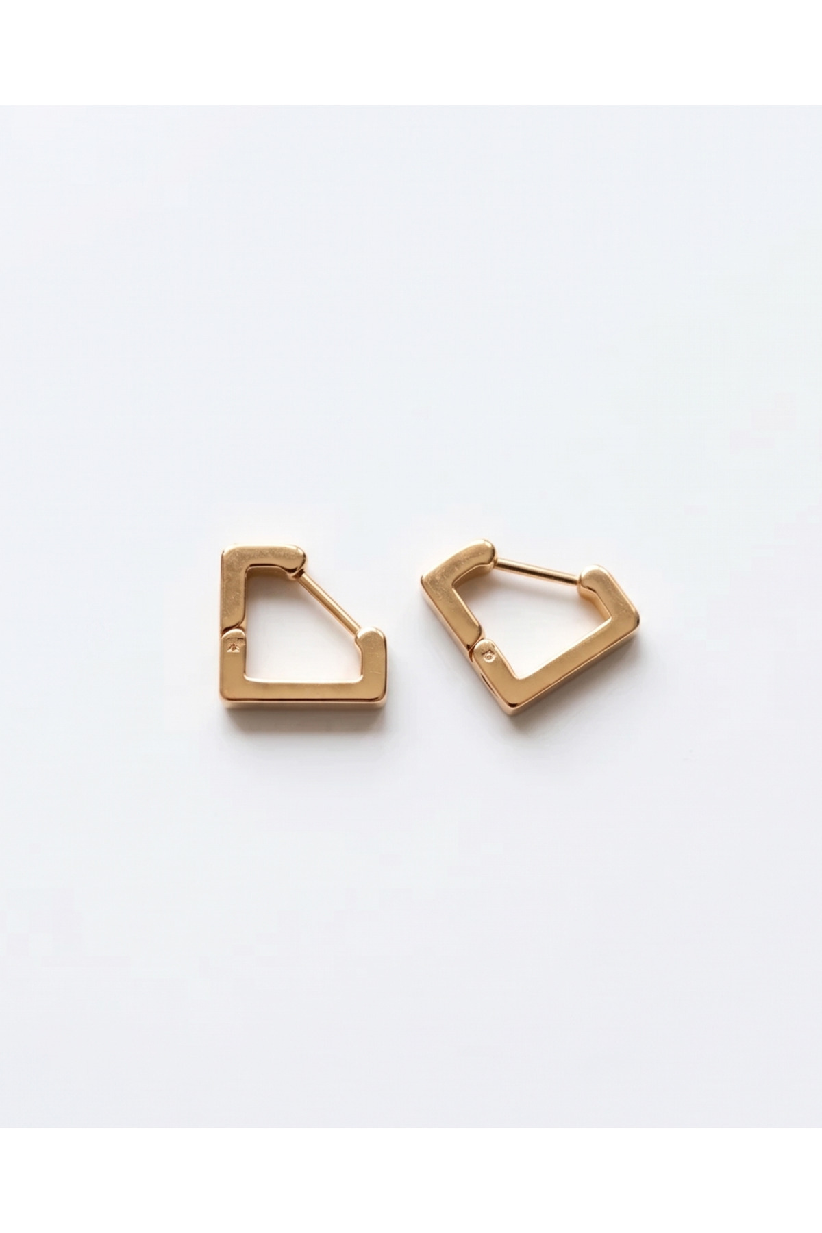 Unshakable Steel Geometric Triangle Earrings