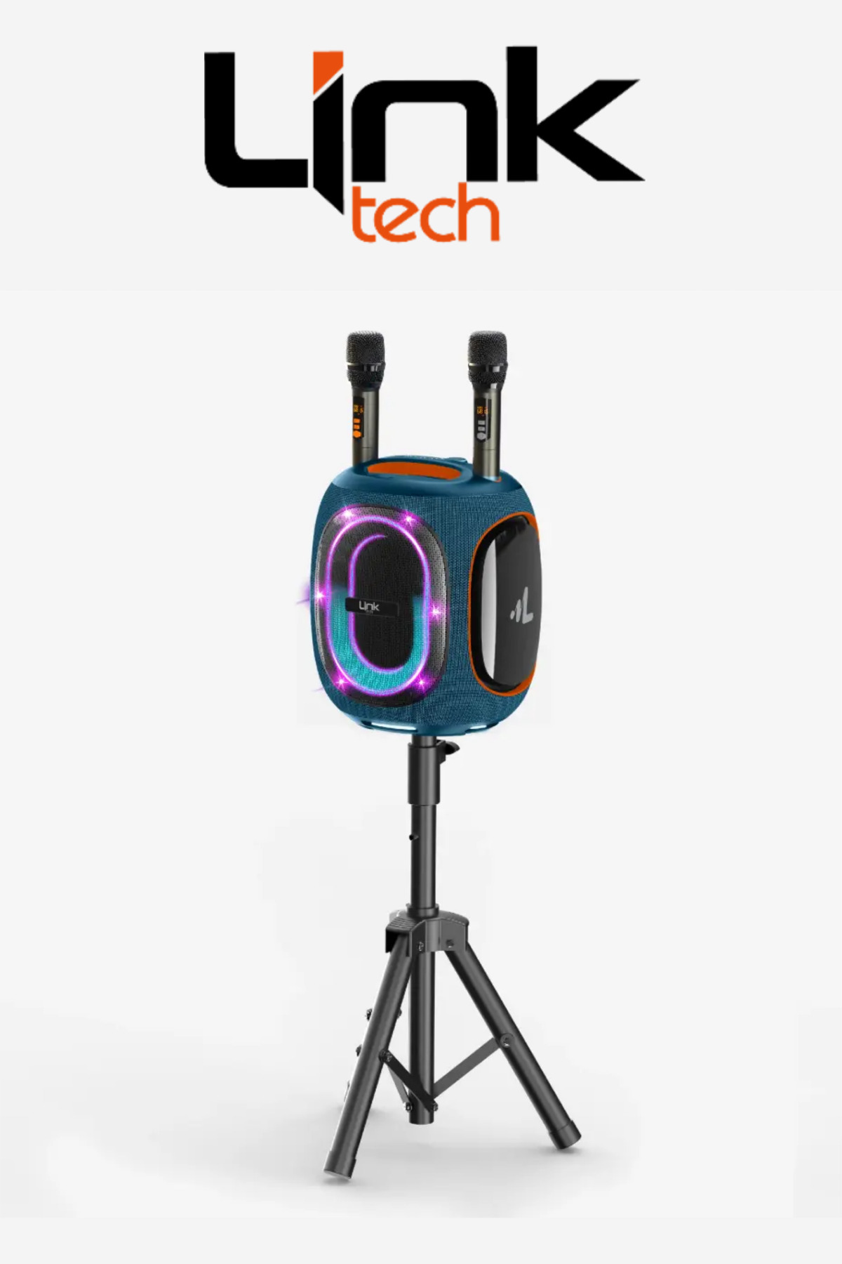 Linktech M424 Premium Eksta Bass Çift Kablosuz Mikrofonlu 300W