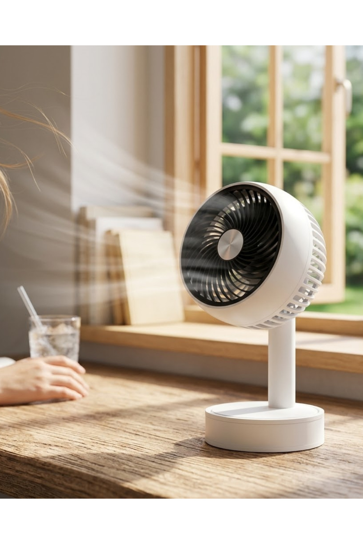 Taşınabilir Sessiz Mini Fan 3 Hızlı USB Şarjlı Masa ve Araç İçin