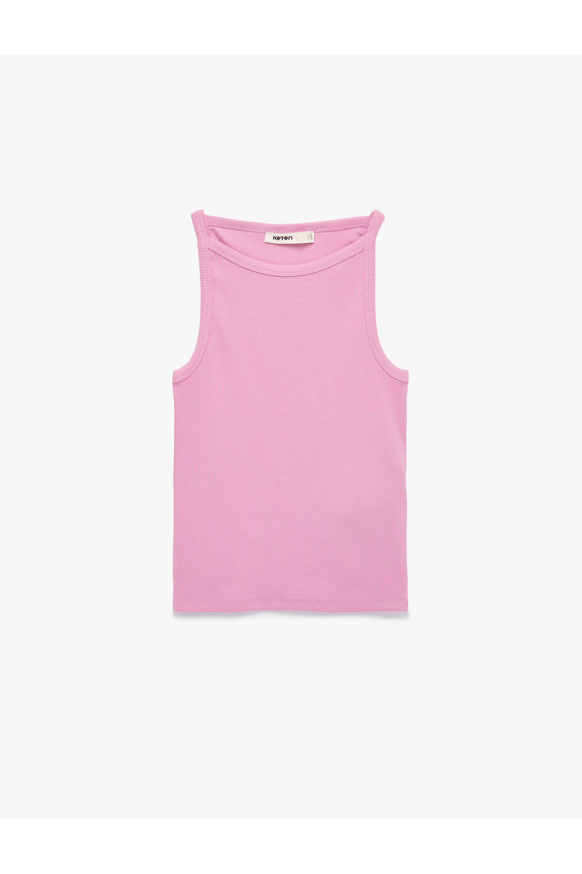 Koton Kaşkorse Kolsuz Pamuklu Slim Fit Askılı Kare Yaka Üst görsel 2