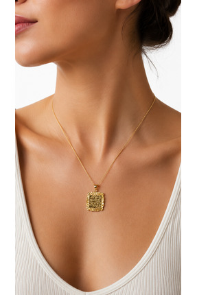 AFRODİTGOLDBUJİTERİ Ayetel Kürsi Gold kolye