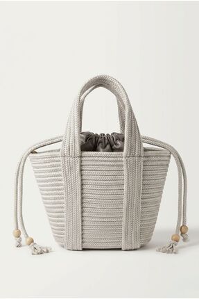 As Design Atölye Hasır Bambu Modern Handmade El Çantası