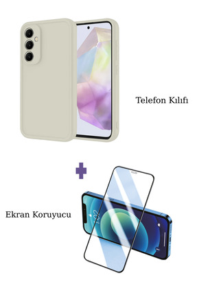Fuchsia Samsung Galaxy A56 ile Uyumlu Viera Darbe Emici Silikon Kılıf + Seram...