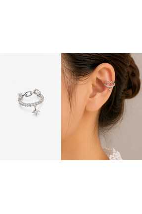 BeHaÇ Yıldız detaylı kıkırdak küpe(earcuff)