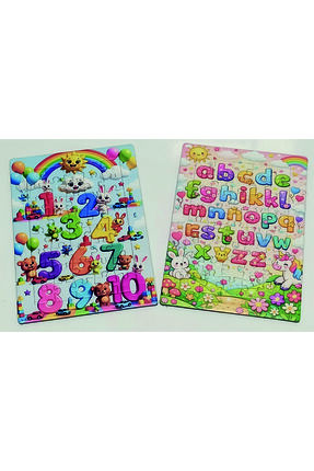 NESLİNİNELİ 13x18 cm 40 Parçalı Eğitici 2 adet Puzzle