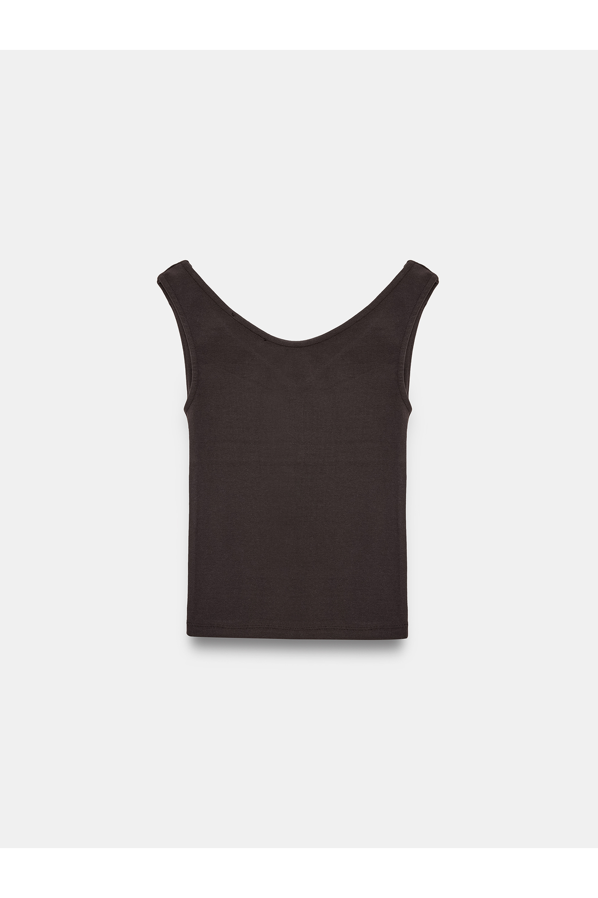 Dilvin  32940 V Yaka Top-Koyu Kahve - Görsel 6