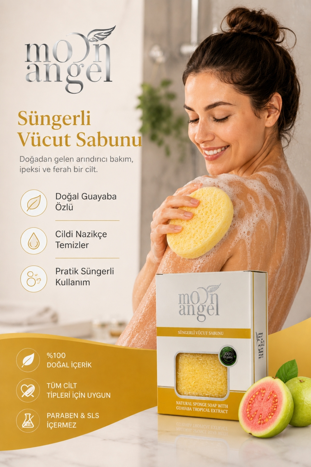 Süngerli Sabun Doğal Güzellik Tropical Extract Vücut Sabunu — görsel 1