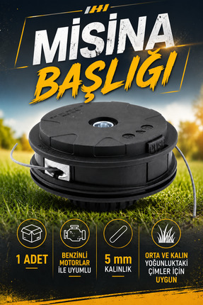 Badem10 Motorlu Tırpan Uyumlu Misina Başlığı Plastik Otomatik Tırpan Kafası O...