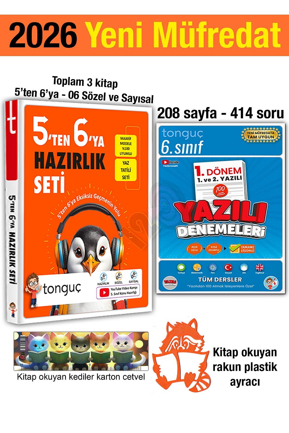 Tonguç Yayınları 5'ten 6'ya Hazırlık Seti 2026 4 Kitap Yaz Tatili