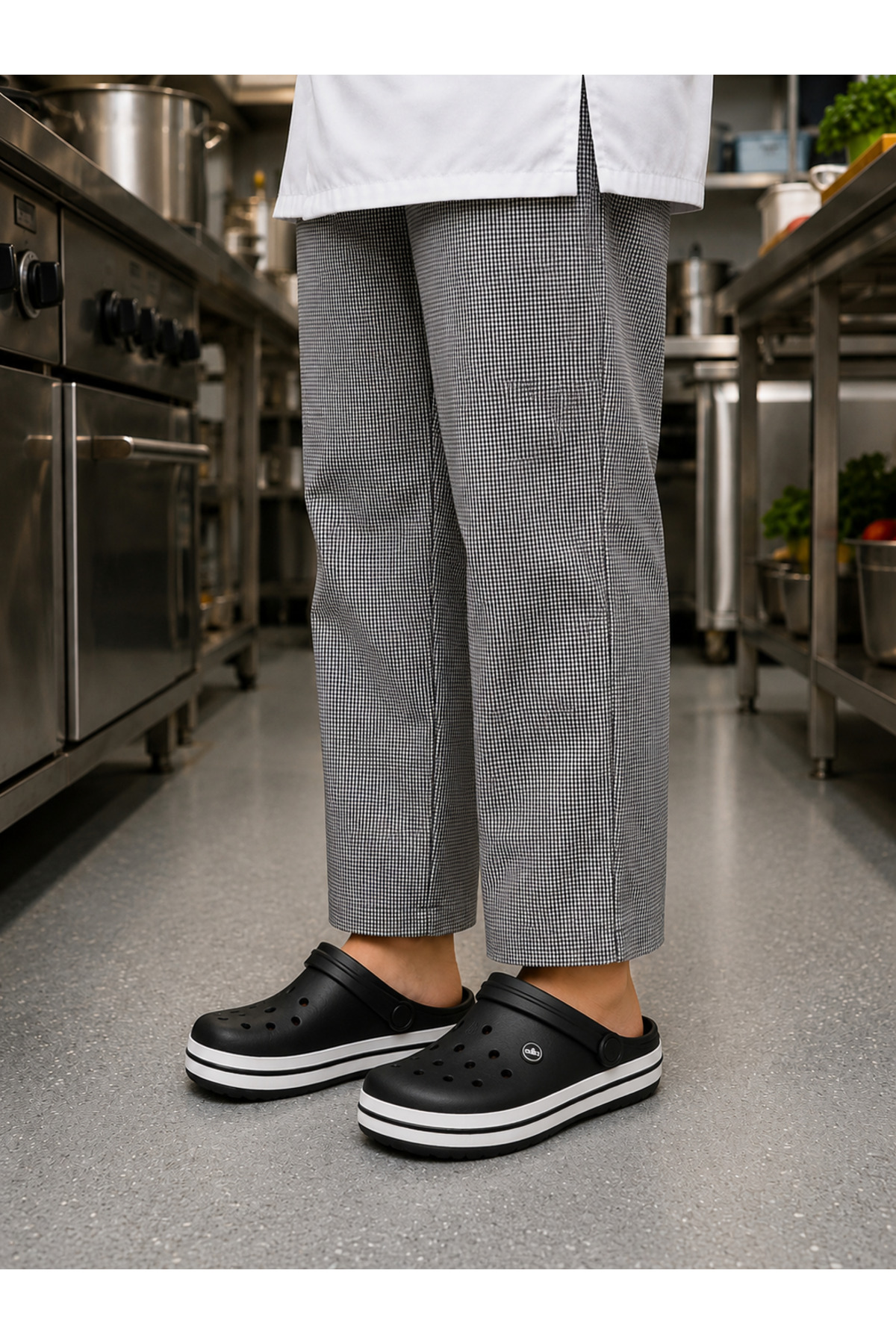 Tam Ortopedik Unisex Günlük & Hastane & Ofis & Aşçı Terliği – Ultra Konfor Sabo Terlik – Siyah