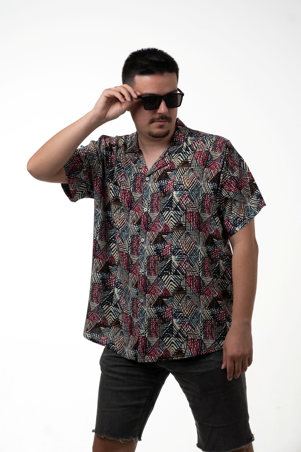 SÖR BÜLEND Erkek Büyük Beden Hawaii Kısa Kollu Yazlık Gömlek