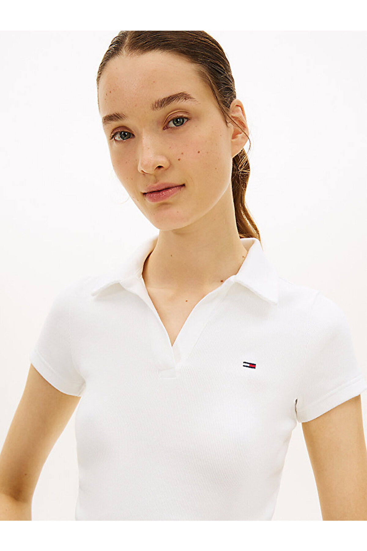 پولوشرت زنانه یقه پلو | تامی هیلفیگر Tommy Hilfiger BM/DW0DW22326YBL BD - تصویر 2