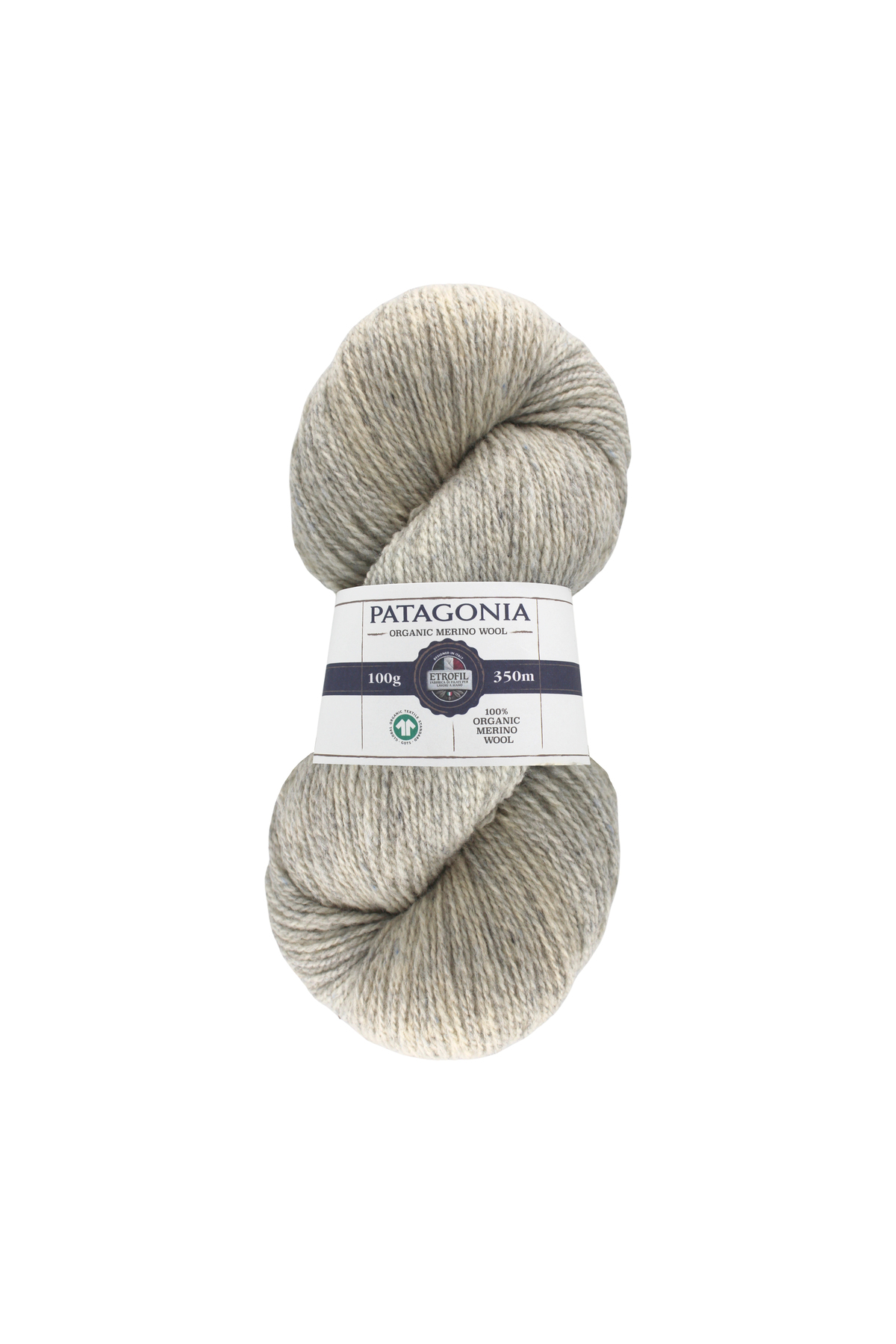 Patagonia Knitting Yarn Stone Grey 100% Organic Merino Wool 100g 350m (79152)