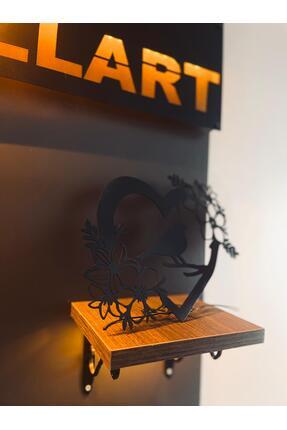 roxenwallart Metal Kalp ve Kuş Figürlü Dekor-Romantik Tasarım Metal Dekoratif...