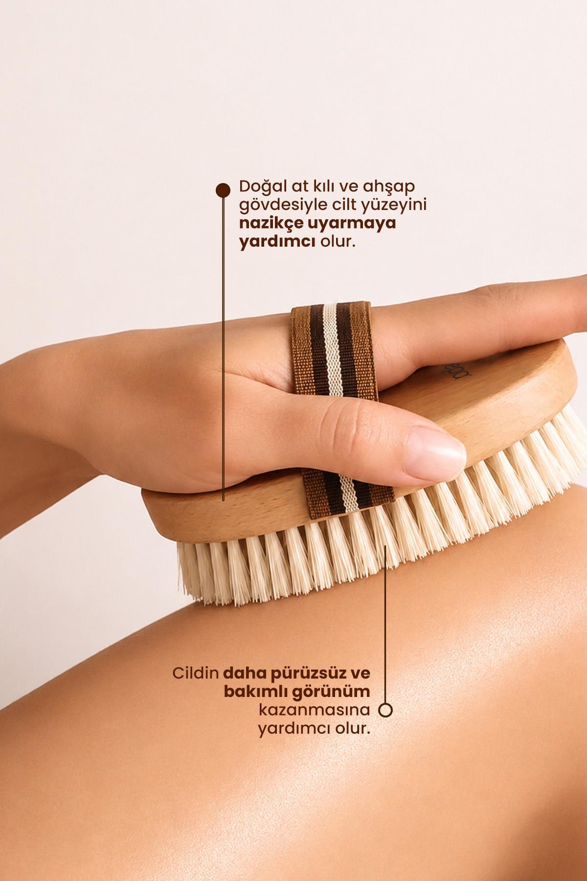 DOĞAL AT KILI SELÜLİT FIRÇASI, KURU FIRÇALAMA, ANTI-CELLULITE BRUSH — S139105210002 — تصویر 2 از 6